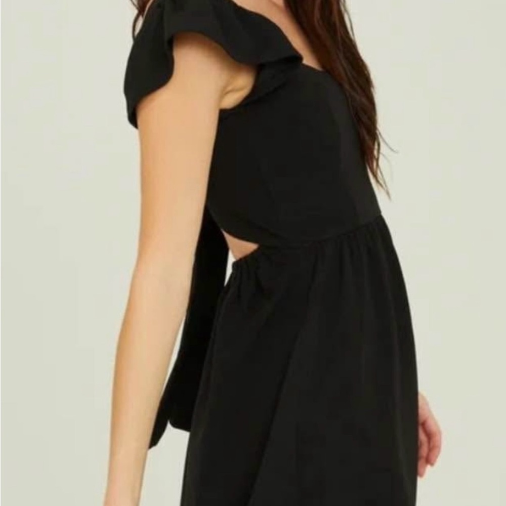 Altar’d State Black Ruffle Sleeve Dress XL